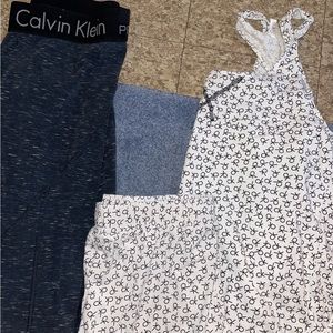 Calvin Klein pajama outfit & yoga capris